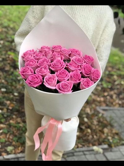 25 роз 50 см цвет на выбор