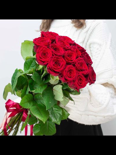 Красная роза 50 см по штучно