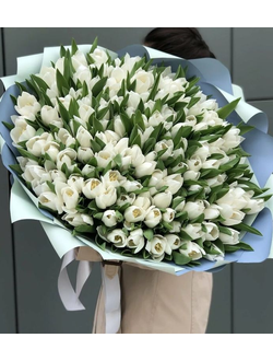 Букет "Танго белых тюльпанов"