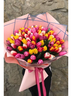 Микс из 101 тюльпана