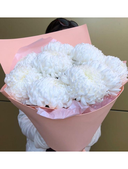 БУКЕТ ИЗ 9 ШАРООБРАЗНЫХ ХРИЗАНТЕМ