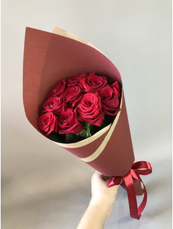 9 роз 40 см